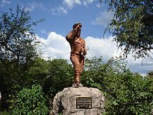 statue of david livingstone on the zambian side of