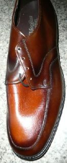  543 2 TONE BROWN LEATHER MENS CLASSIC DESIGNER SHOS NEW OLD E 11 1/2 W