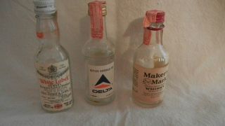   whiskey bottles purchased on airlines Delta White Label Makers Mark