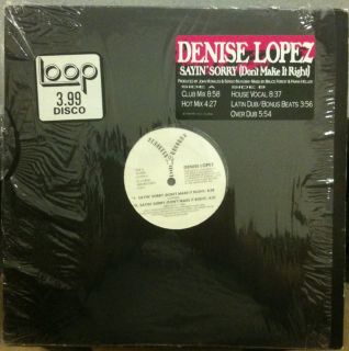 DENISE LOPEZ sayin sorry 12 Mint  VE 7000 Vinyl 1988 Record