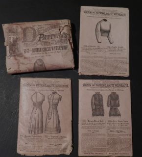 Antique Mm. Demorest Sewing Patterns Late 1800s 4 Patterns Cloak