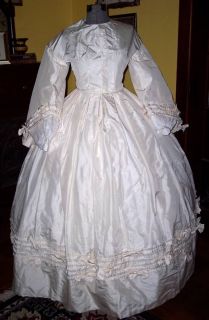 100 Silk Taffeta Civil War Day Dress by Robin Stokes