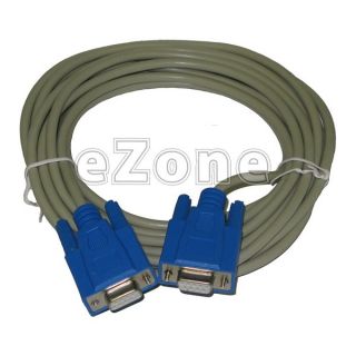 15ft RS232 D Sub DB9 Female to Female Serial Data Cable for Modem