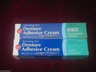  Denture Adhesive Cream 2 5oz Refreshing Mint