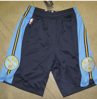 Authentic Adidas Denver Nuggets Rev 30 Navy Blue Shorts Size Large