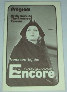 Hollywood Encore Movie Theater Ad Flyer Program Book