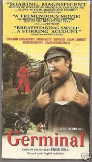  Germinal VHS Gerard Depardieu Miou Miou Movie