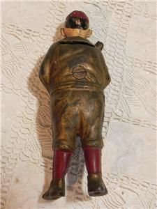 Vintage Cast Iron Baseball Player Bank Early 1900s A C Williams Ty