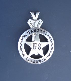  Jewelry Brushed Nickle Marshal Deadwood Concho Pendant Kit
