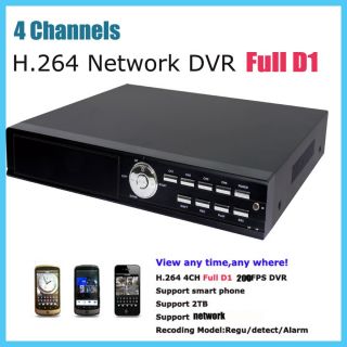 4CH H 264 Security Network CCTV Standalone DVR Full D1 Mobile Views
