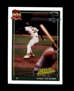 1991 Topps Desert Shield 580 Dave Stewart Athletics As NM 029563