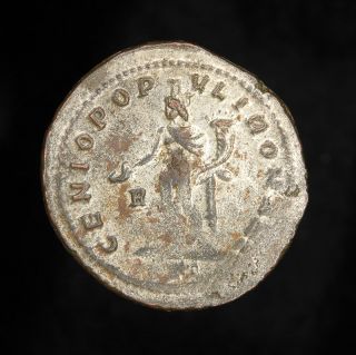 Ancient Roman Emperor Constantius I Chlorus Bronze Follis Genius Coin