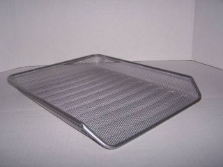 New 1 Front Load Desk Workspace Letter Tray Mesh Silver