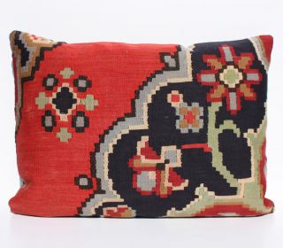 24 x 18 Decorative Pillow Cover from Handwoven Bessarabian Floral