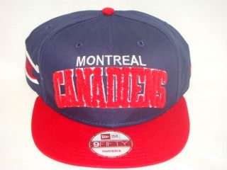 Montreal Canadiens New Era NCAA Snapback Hat Cap Chenielle Navy Red
