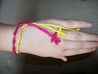Handmade String Decenario Knotted Rosary Bracelet 1 PC