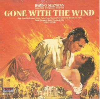 gone with the wind original soundtrack cd album label pickwick 1990