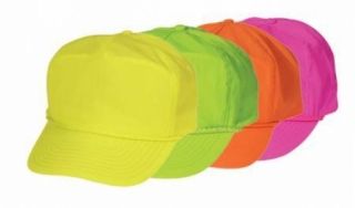  Neon Nylon Boardwalk Hat Cap 80'S