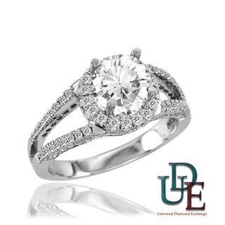 gia 2 25 carat round shape diamond anniversary engagement ring