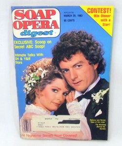 Soap Opera Digest March 29 1983 Dool Marlena and Roman Wed Y R and GH