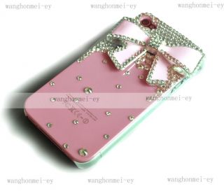 Luxury Diamond Crystal Bowknot Hard Case Cover Skin For iPhone 4 4G 4S