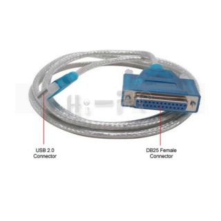 USB to Printer DB25 25 Pin Parallel Port Cable Adapter