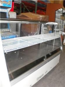 DELI CASE   CURVED GLASS REFRIGERATED FOOD DISPLAY CASE   WORKS GREAT!