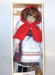 KNOWLES BY DIANE EFFNER LITTLE RED RIDING HOOD DOLL / STAND & BASKET