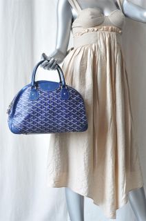 Honore Goyard mm Blue Jeanne Bowling Bag Handbag Purse
