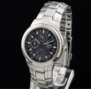 Reloj Hombre de Lujo Casio Edifice EF305D Acero Con 3 Esferas Nuevo Y