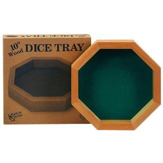 10 inch wood dice tray this octagon shaped dice tray is made of light