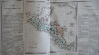 Map Buchon Carey Central America Guatemala 1825 Quetzaltenang