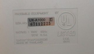 sharp ux a1000 printer fax digital answering machine