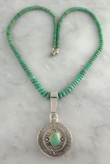 Charles Johnson Silver Turquoise Necklace Reversible