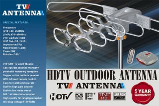 Digital TV Antenna HDTV Rotor Cable DTV Outdoor WA 2805