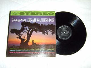 Dinah Washington Unforgettable Dinah Washington Jazz 1960 Mercury