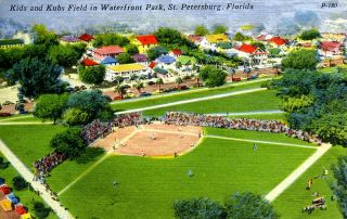 Florida Postcard Kids and Cubs Baseball Field Waterfront Park St