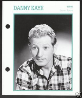 Danny Kaye Atlas Movie Star Picture Biography Card