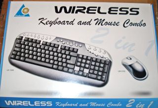 New Wireless Desktop PC Keyboard Mouse Cordless Combo