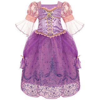 New Disney Store Exclusive Tangled Rapunzel Costume Girls Dress