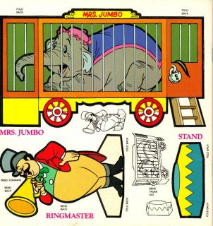 Walt Disneys Classic Dumbo Circus Press Out Activity Book 1987