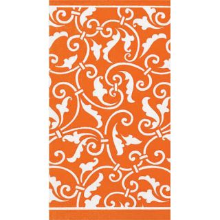 Orange Scroll Party Disposable Guest Towels 16ct Party Supplies