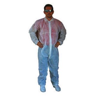Disposible Poly Coveralls Plastic Suit XLarge Hooded