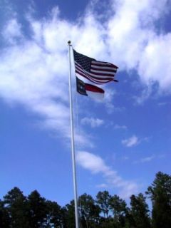 25 Flagpole with 2 Free 3x5 American Flags Flag Pole