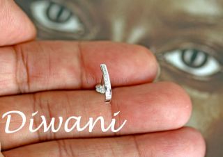  Wedding Nose Hoop Screw Stud Piercing Ring 14k Gold Pin