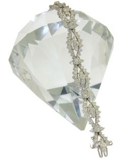  12a 4p eastern estate platinum ladies elegant diamond link bracelet