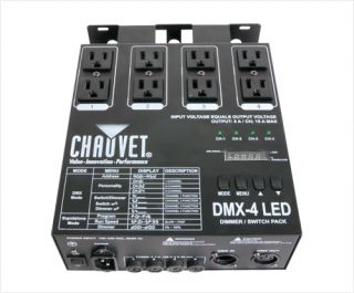 Chauvet DMX 4 LED Four Channel Dimmer/Relay Pack NEW FREE Ship