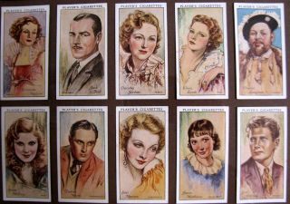 1939 Players Cigarette Cards Famous Men Women Actors Actresses Movie