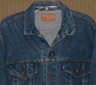 Vintage Levis 70507 Denim Blue Jean Jacket Size XL