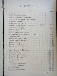 1887 Antique Leather Doctor List Wallet Journal Quack Medicine